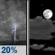 Tonight: Isolated Showers And Thunderstorms then Partly Cloudy